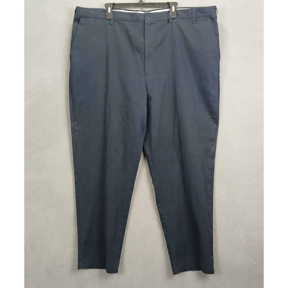 Cintas Comfort Flex Uniform Work Pants Mens 46 Navy Blue Modern Fit Straight Leg